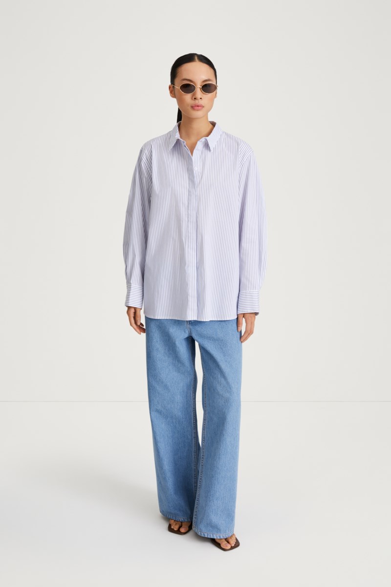 Skjorta janis blue white stripe 2