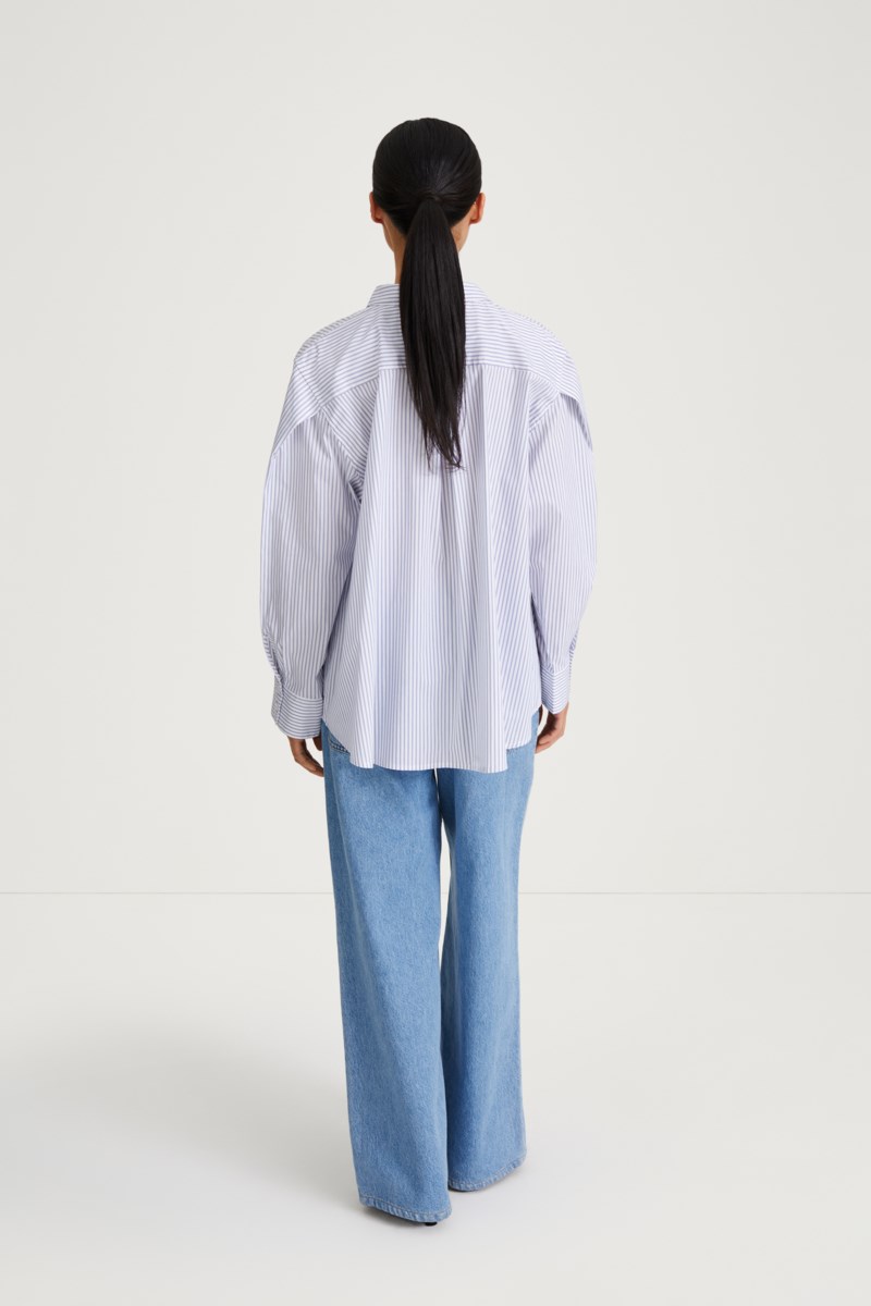 Skjorta janis blue white stripe 3