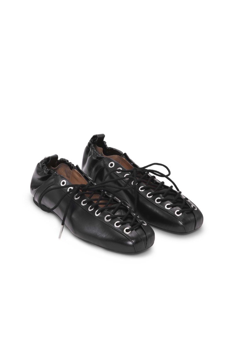 Ganni Ballerinaskor lace-up eyelets dam – bild 2