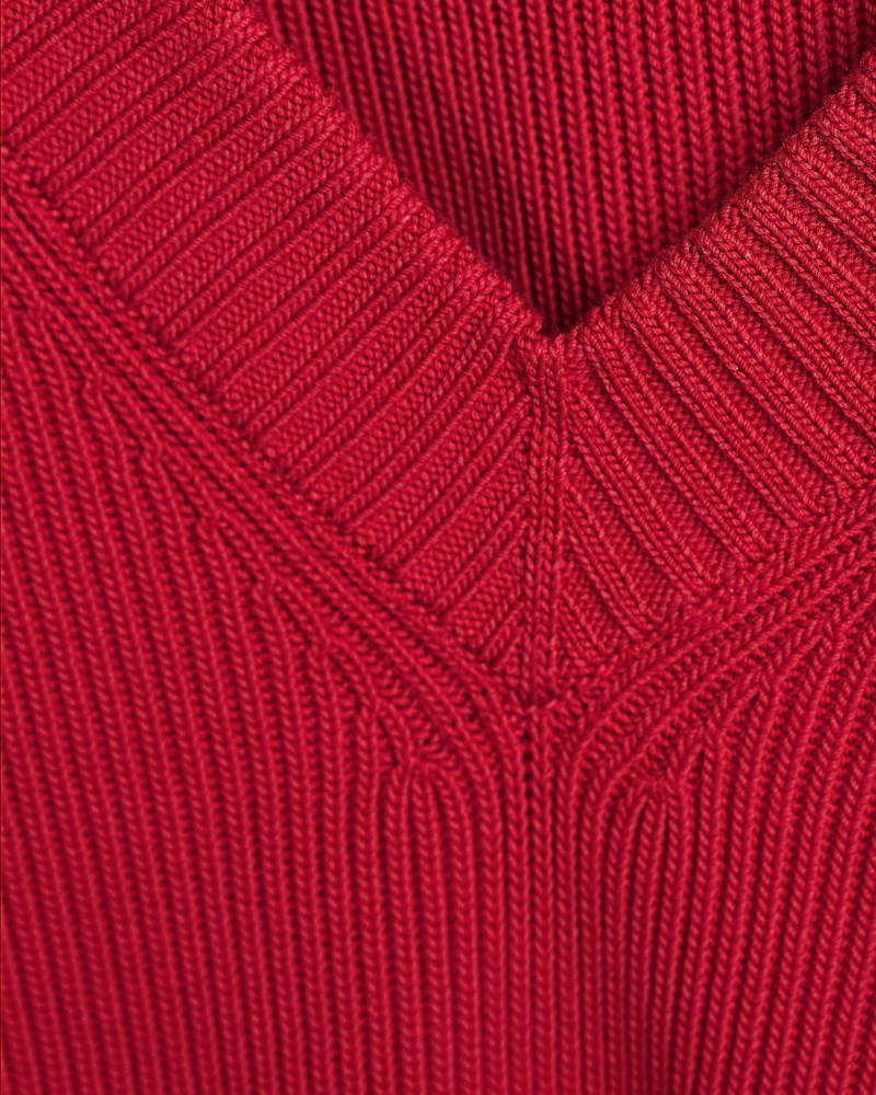 Tröja relaxed v-neck jumper rose 5