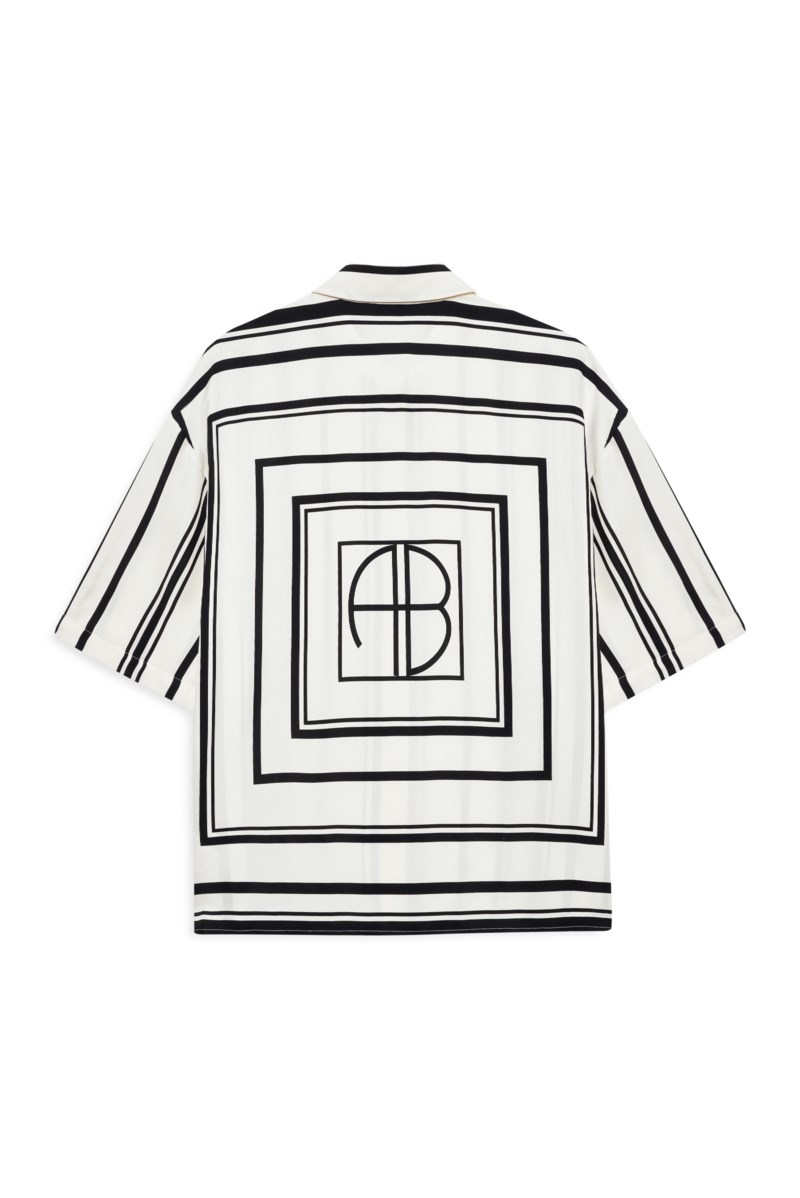 Skjorta coco shirt monogram stripe vit/svart 2