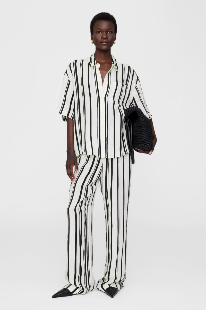 Skjorta coco shirt monogram stripe vit/svart 4