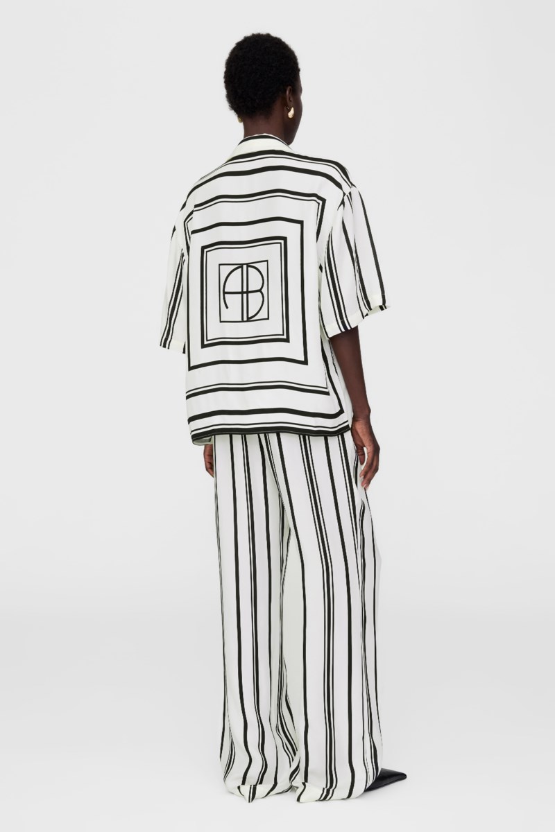 Skjorta coco shirt monogram stripe vit/svart 5