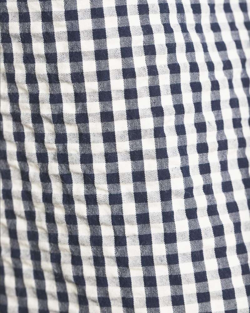 Kjol seersucker flounce navy checks 5