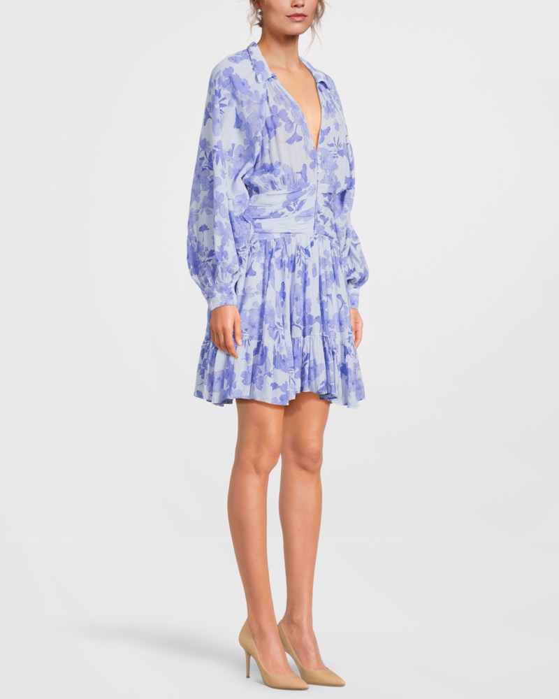 Klänning chiffon mini skye blue 3