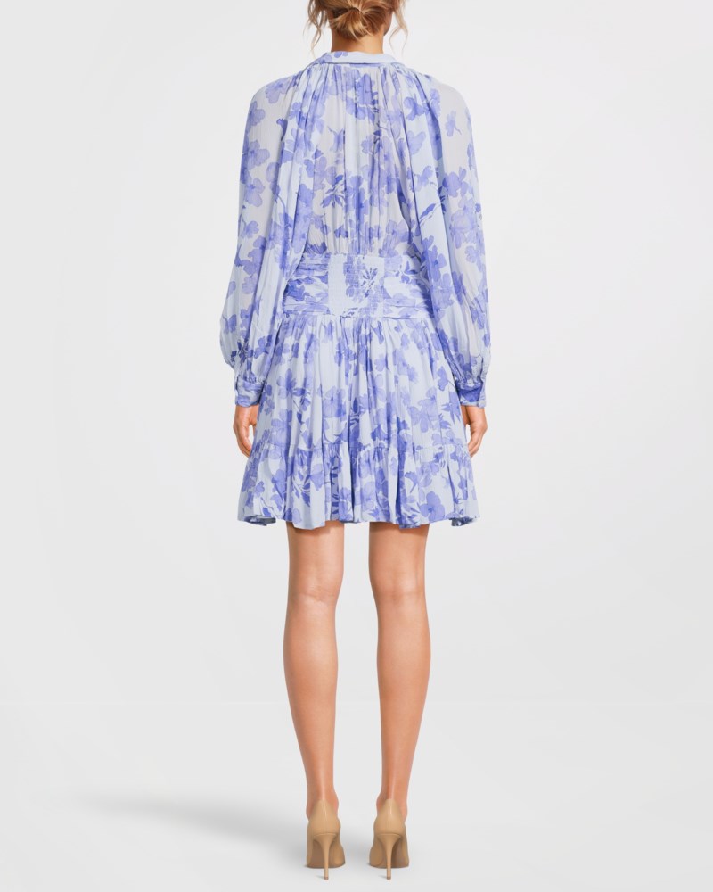Klänning chiffon mini skye blue 4