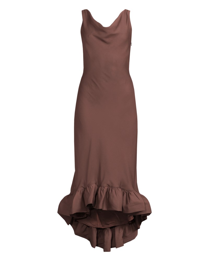 Klänning alia cowl neck ruffled maxi 1