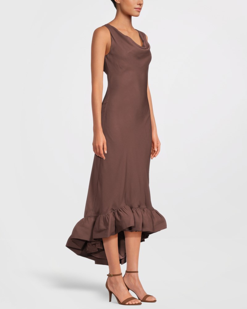 Klänning alia cowl neck ruffled maxi 3