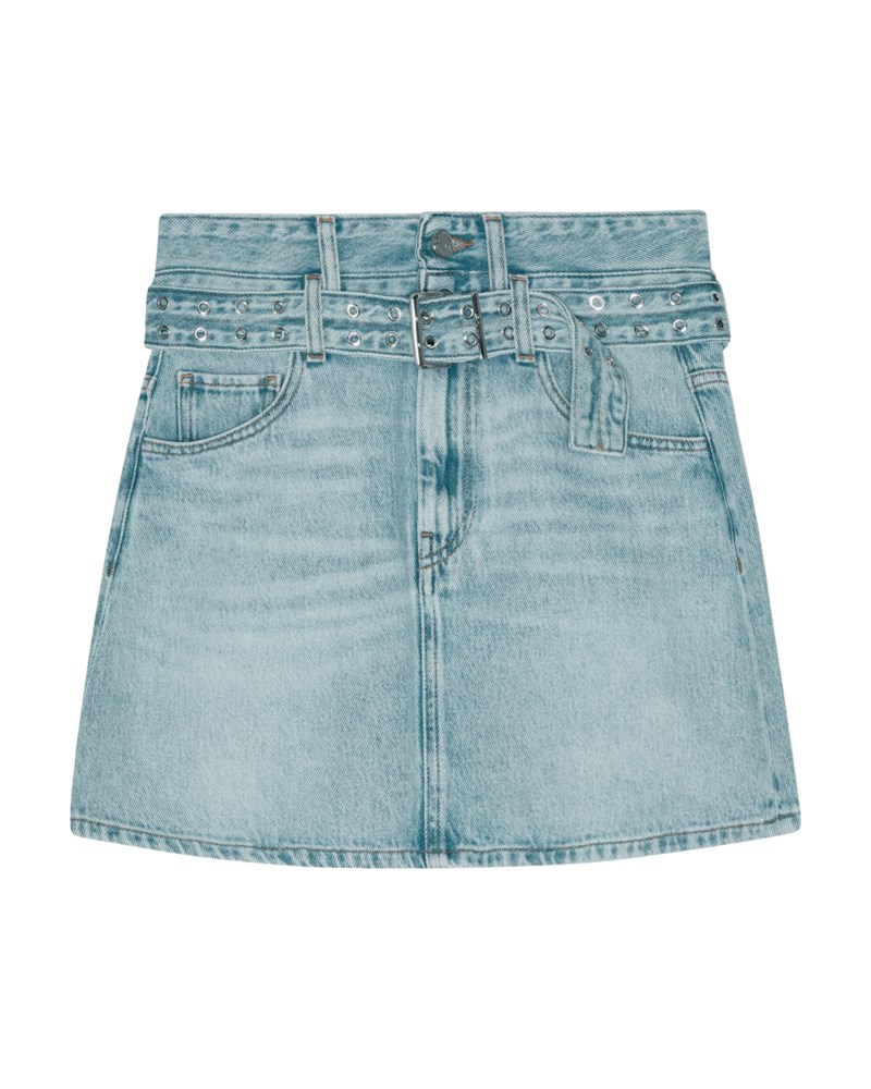 Kjol soft rigid denim mini 1