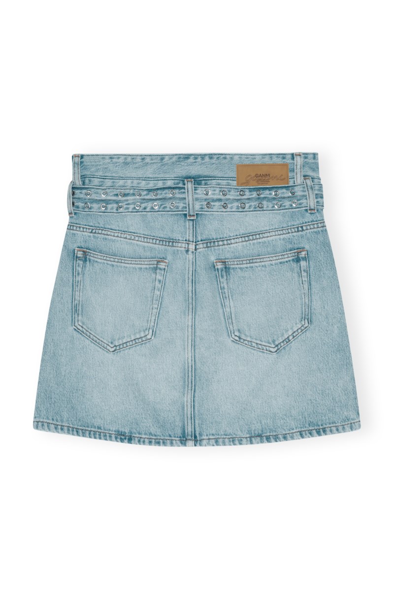 Kjol soft rigid denim mini 2