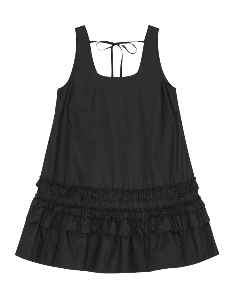 Klänning cotton poplin u-neck mini 1