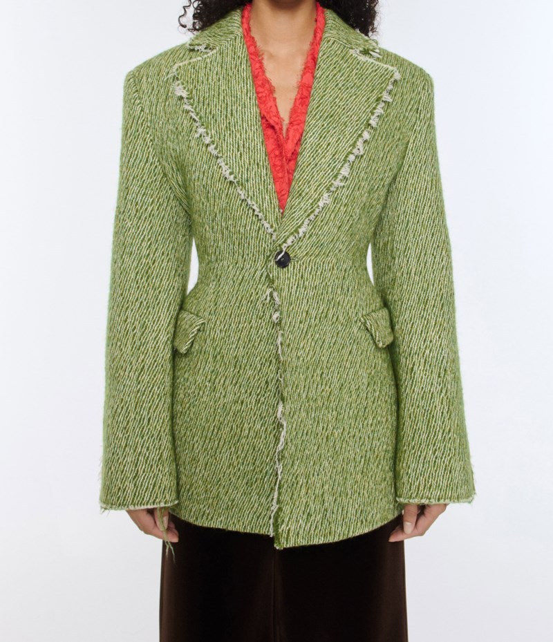 Kavaj inessa eruca green twill 2