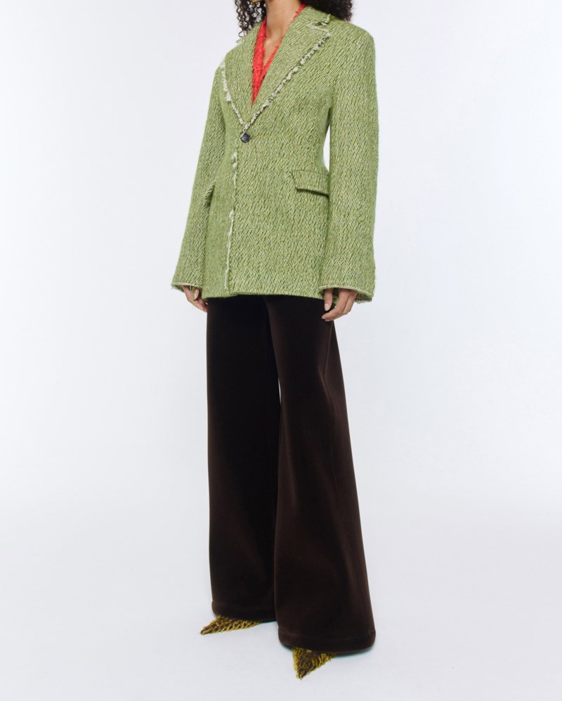 Kavaj inessa eruca green twill 3