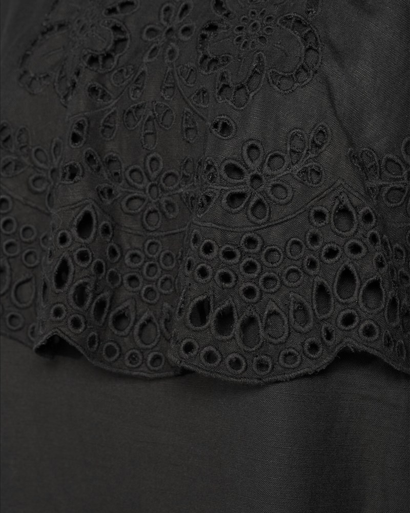 Klänning lula embroidery s slv svart 5