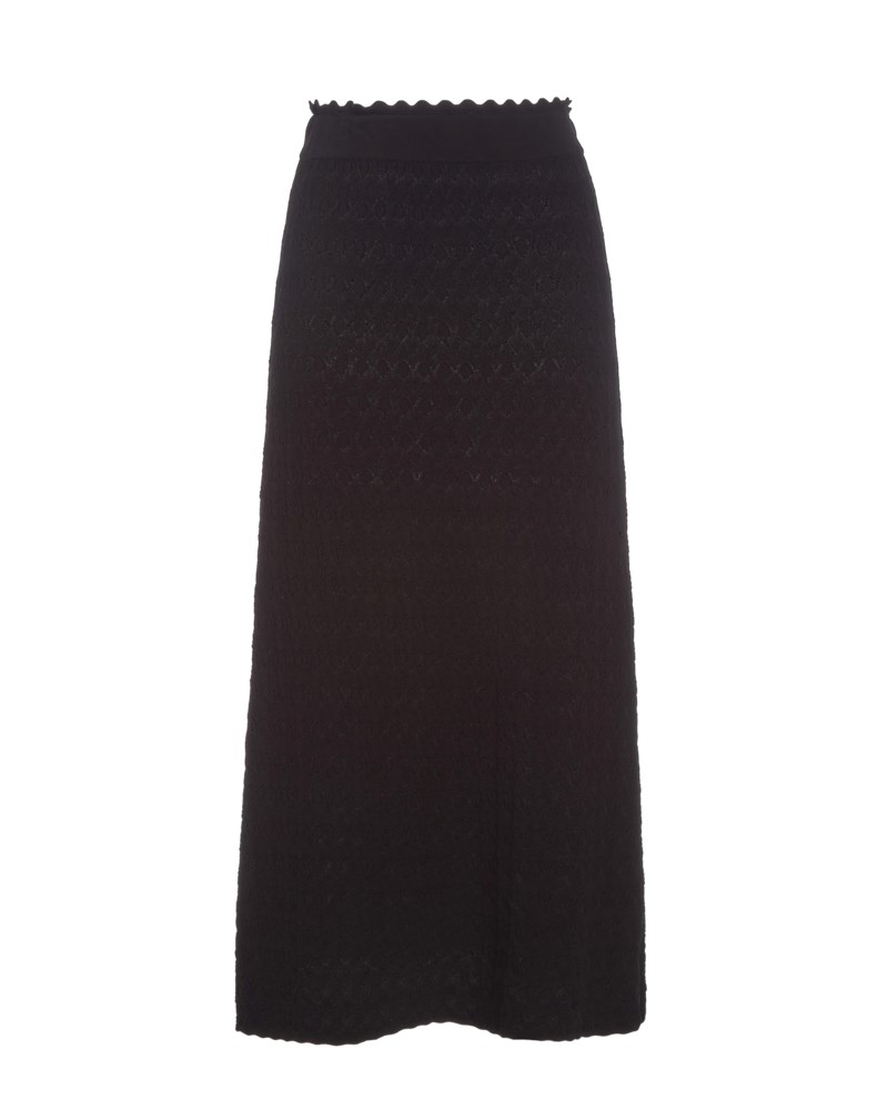Kjol rue knit midi svart 1