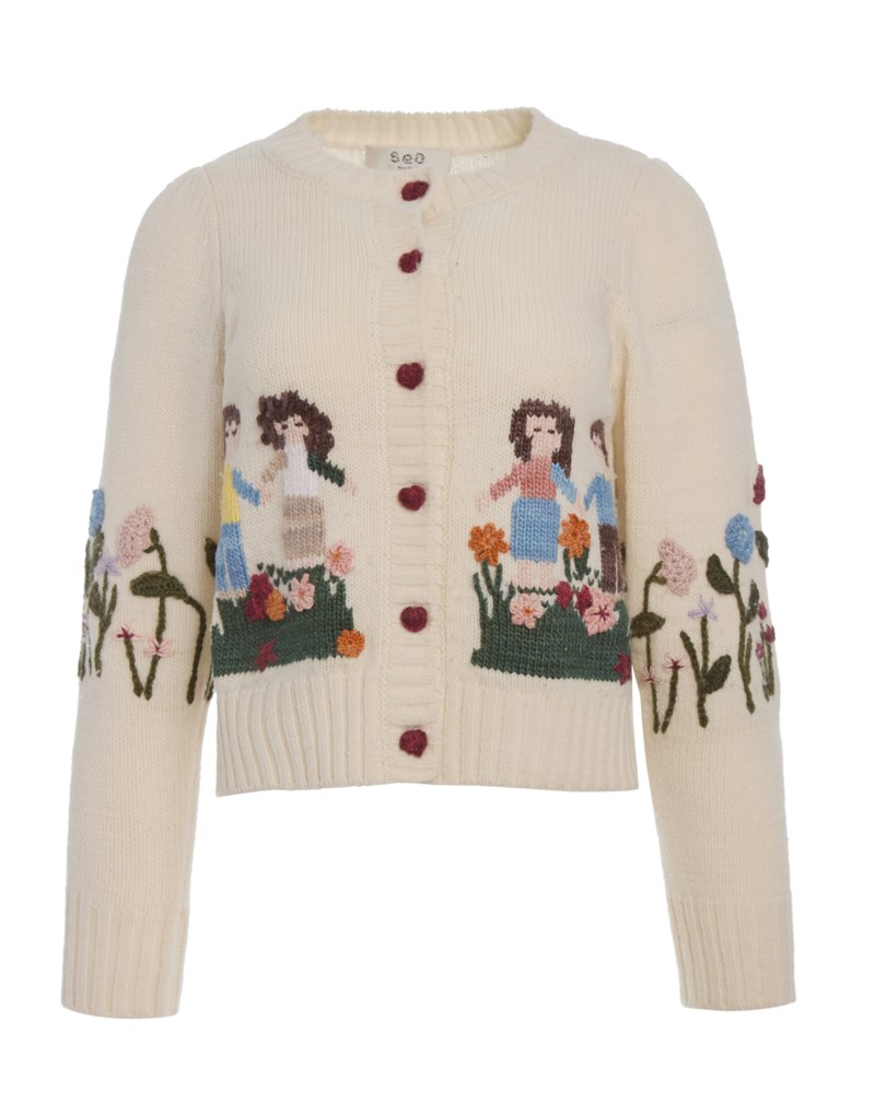 Kofta wendie knit vit 1