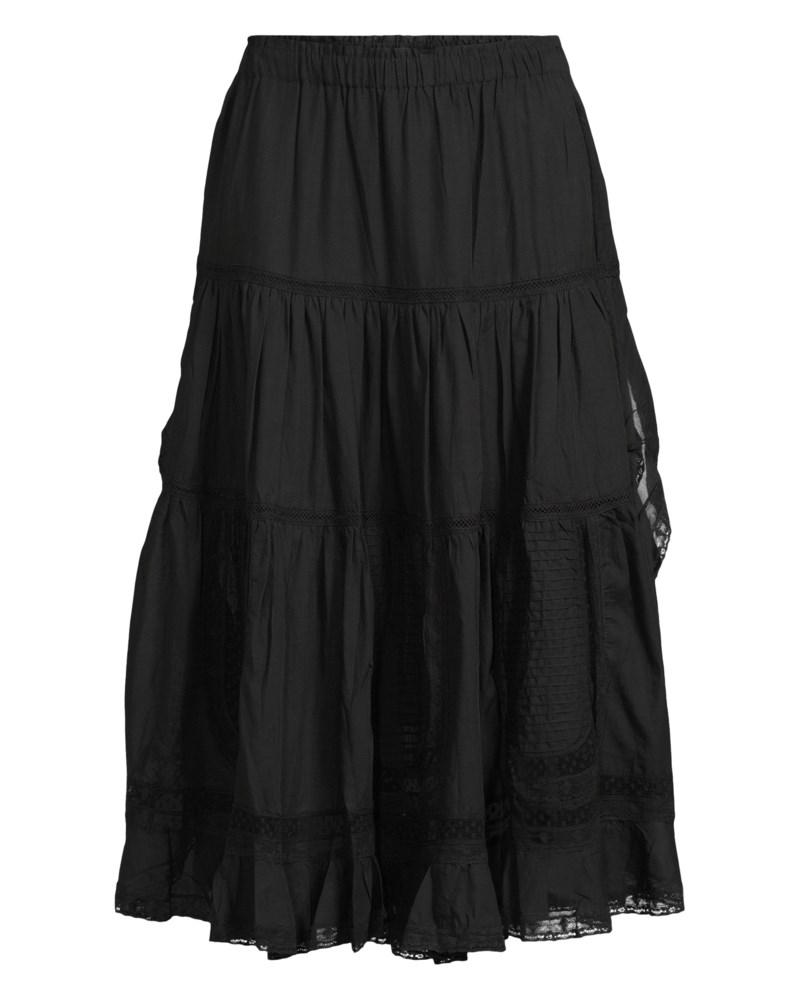 Franca lace midi skirt svart 1