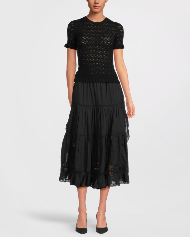 Franca lace midi skirt svart 2