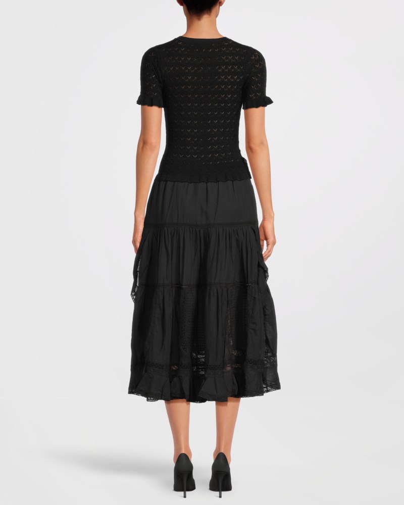 Franca lace midi skirt svart 4