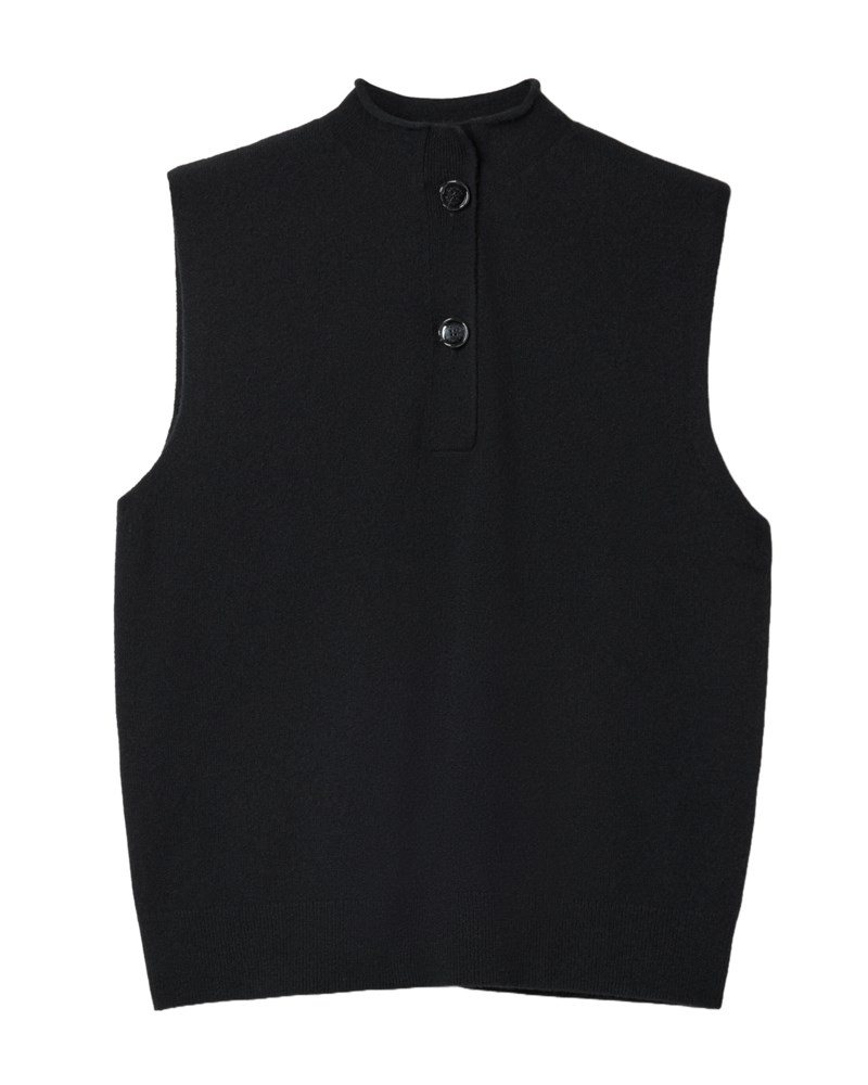 Topp sleeveless knit svart 1