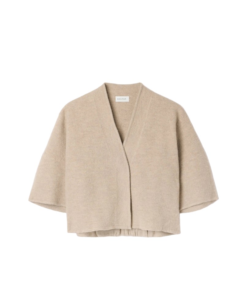 Cadigan short wool oat 1
