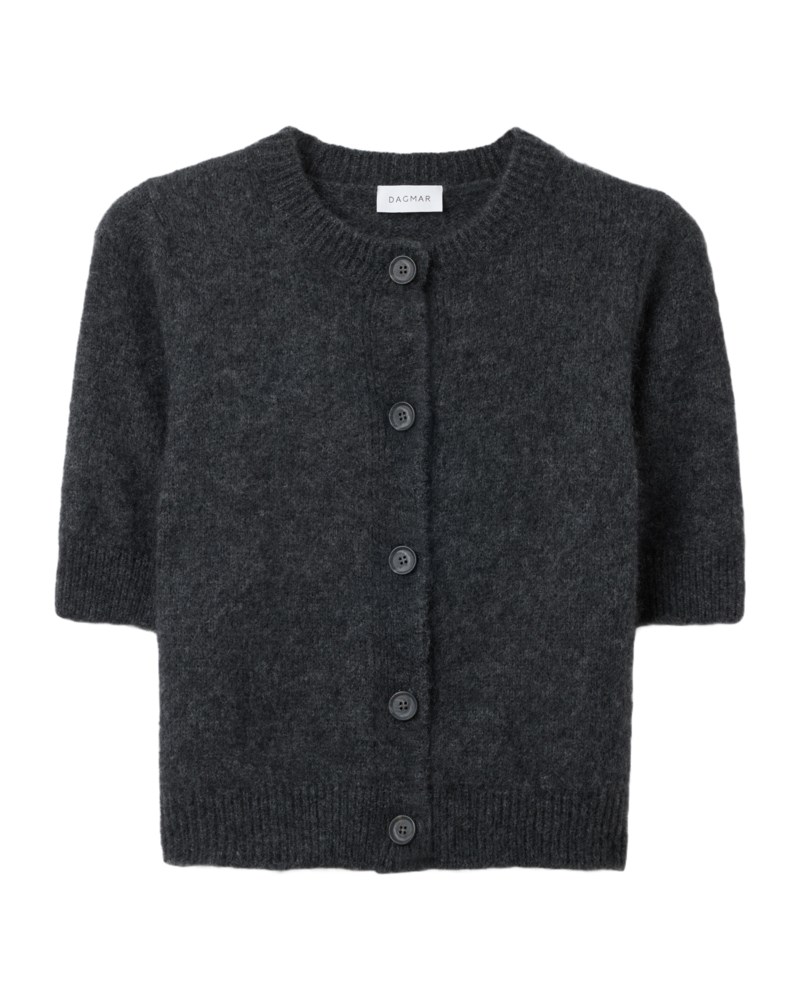 Cardigan brushed top dark grey melange 1