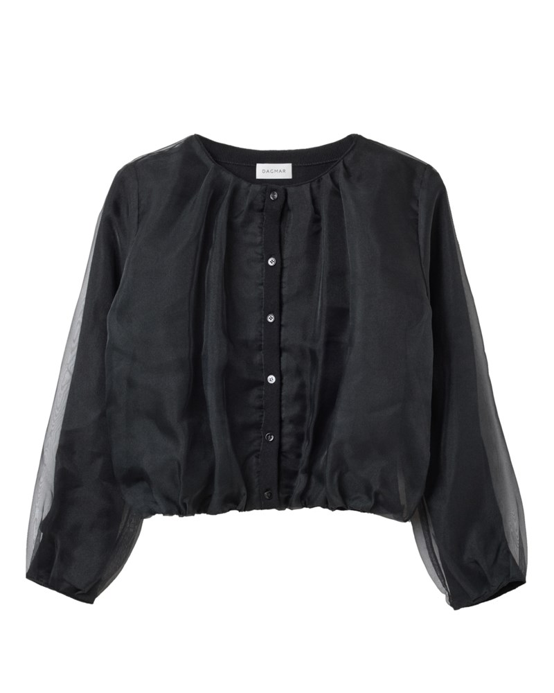 Cardigan chiffon svart 1