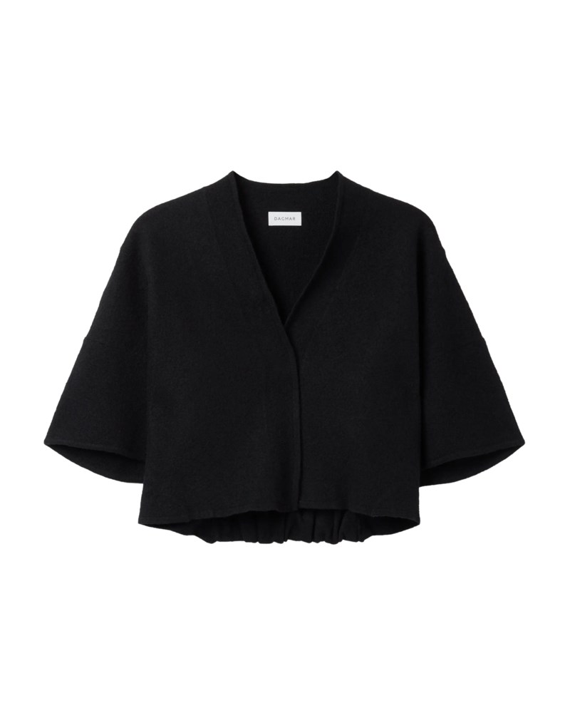 Cardigan short wool black 1