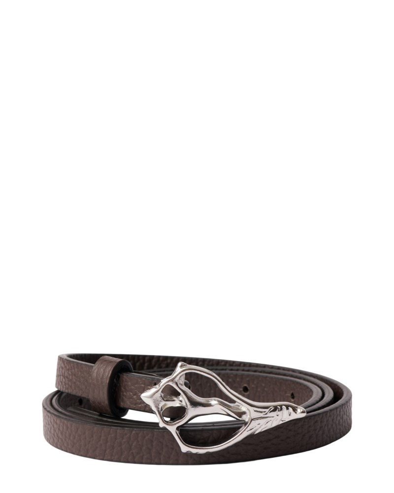 Bälte petit shell pebble dark brown/silver 1