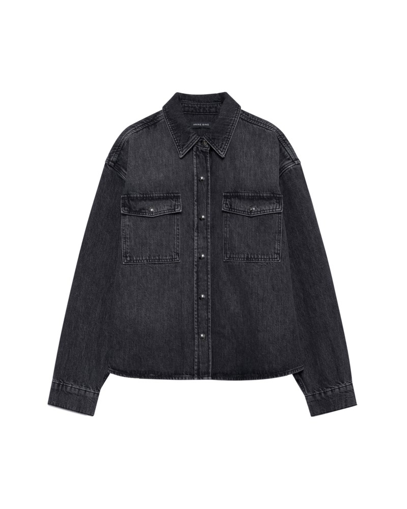 Skjorta paxton washed black 1