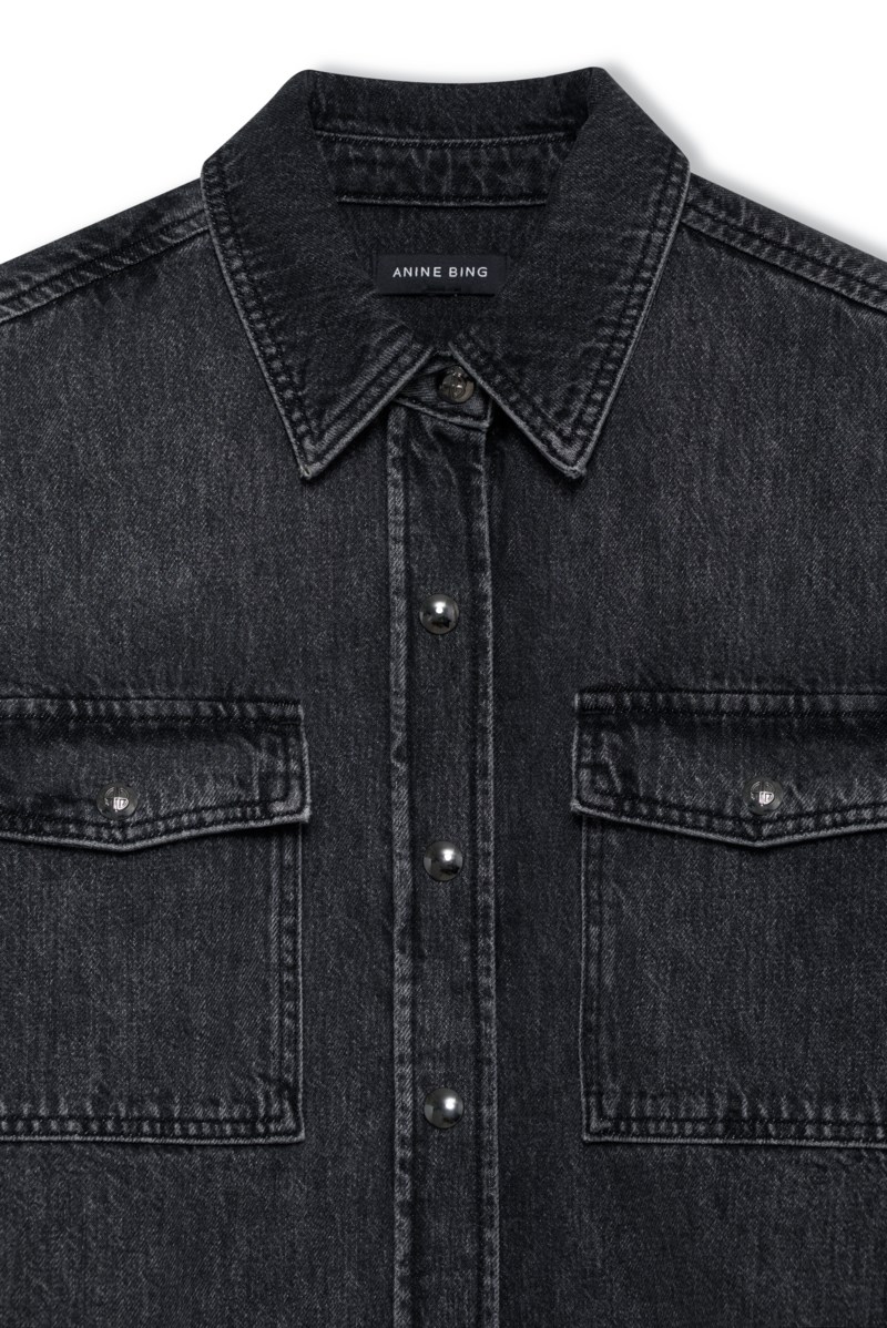 Skjorta paxton washed black 2