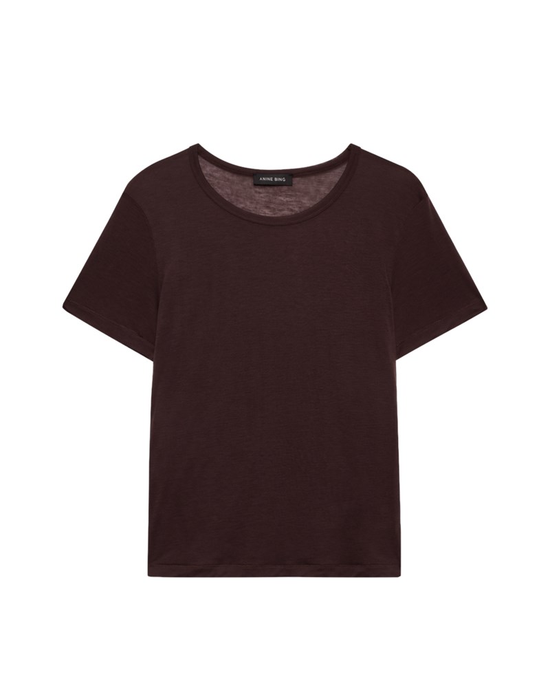 T-shirt sylvie mörkbrun 1