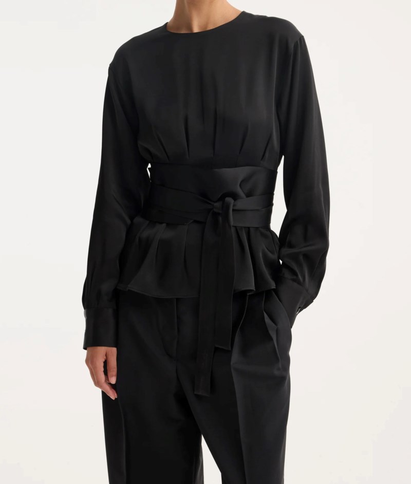 Blus kimono satin top 2