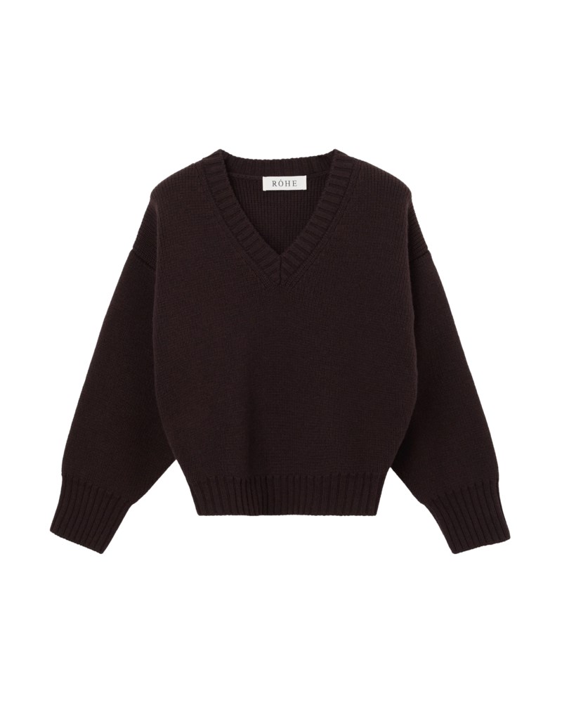 Tröja sculptural compact v-neck 1