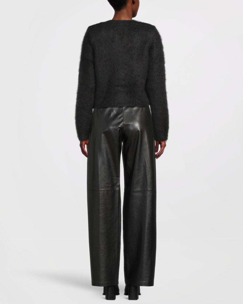 Kofta hairy knit svart 4