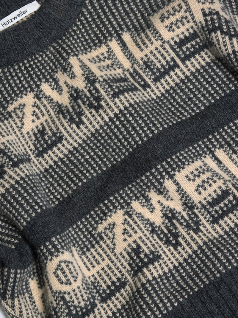 Tröja ski cropped crew grå 6
