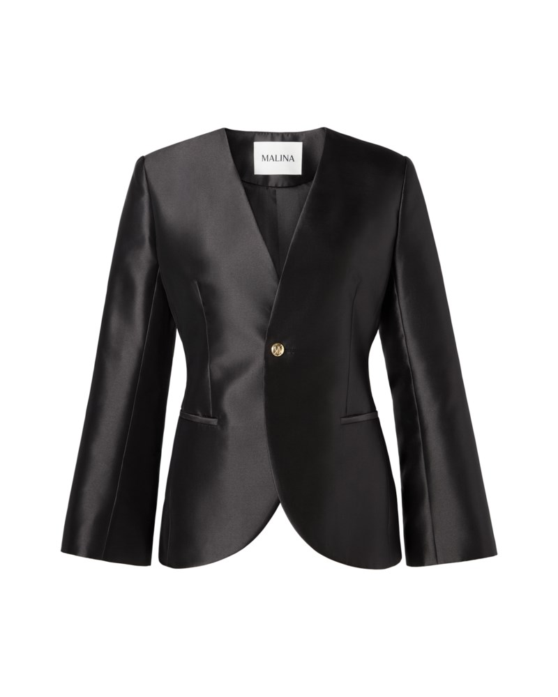 Kavaj nori fitted heavy satin 1