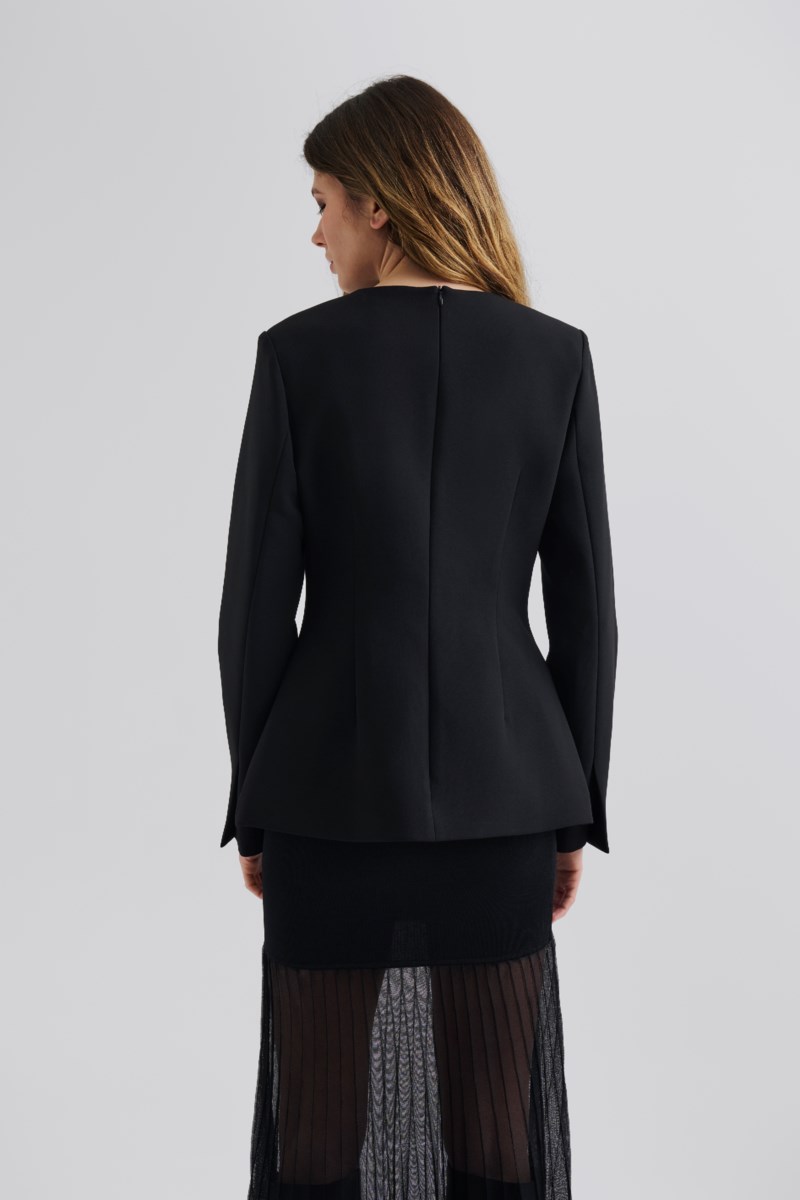 Blus athina tailored fitted long sleeve 3