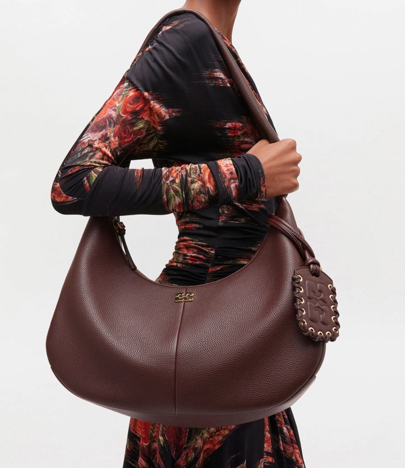 Väska hobo medium grained chicory coffee 2
