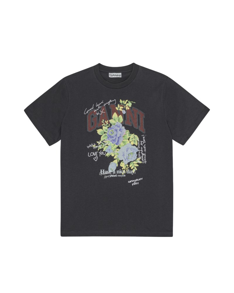 T-shirt basic rose mörkgrå 1