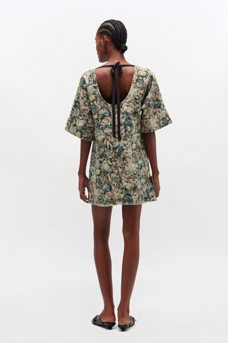 Klänning tapestry jacquard kimono mini 3