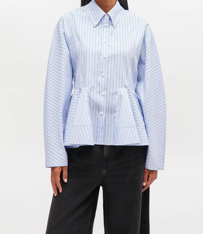 Skjorta stripe cotton peplum 2