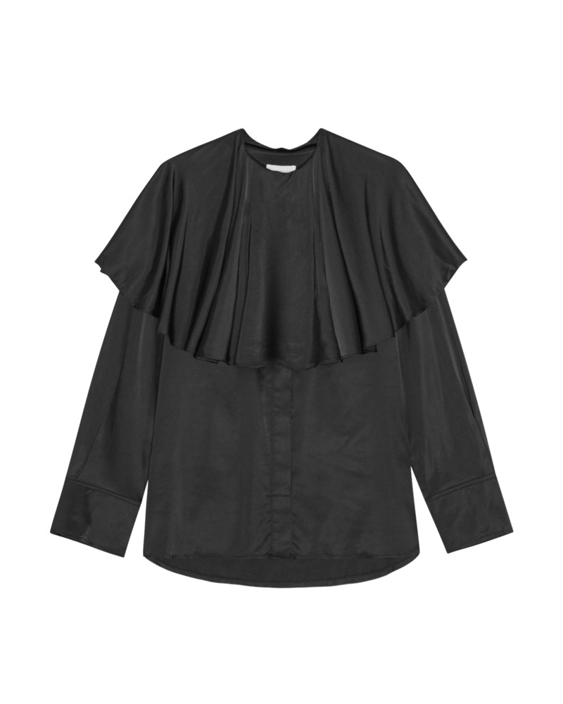 Blus satin circle collar 1