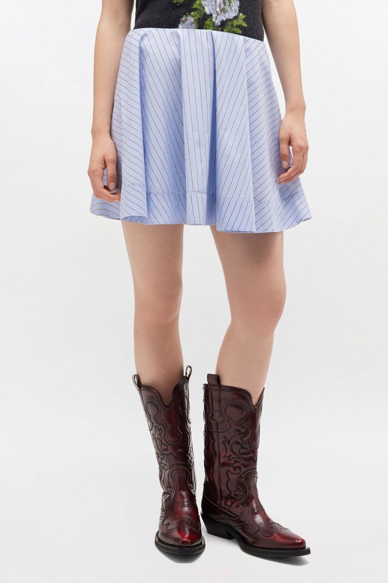 Kjol stripe cotton mini circle 2