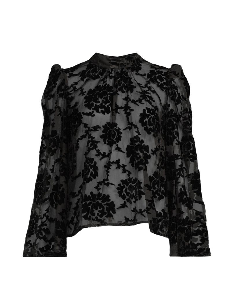 Topp velvet flared black 1