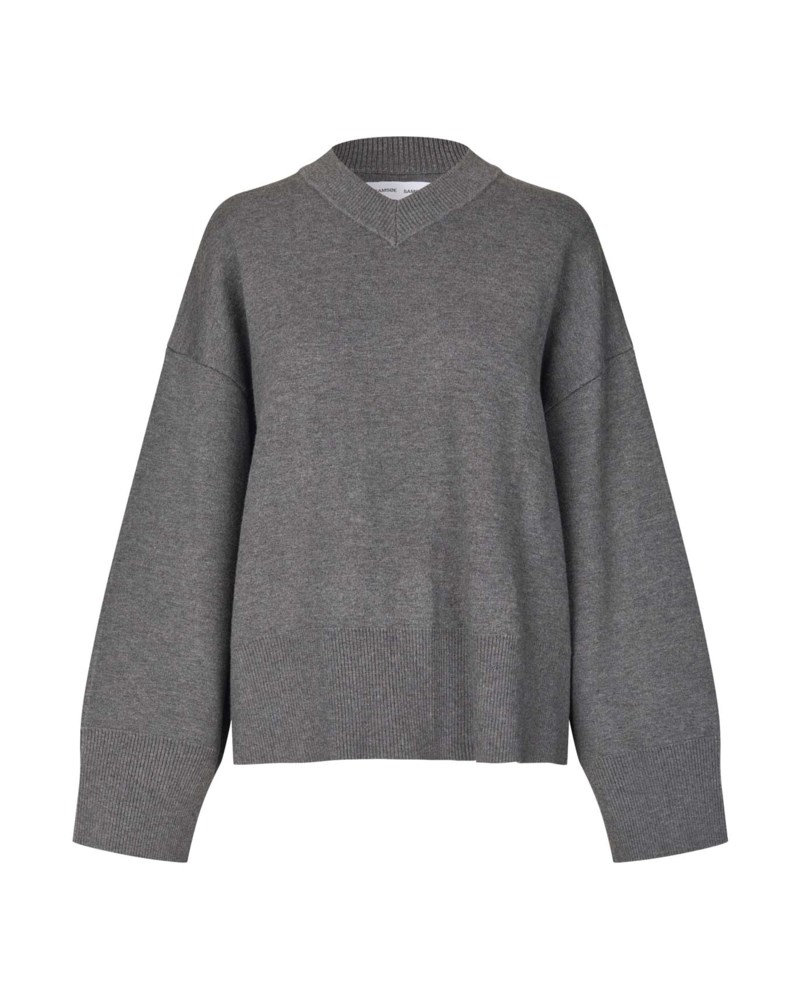 Tröja saluta v neck dark grey 1