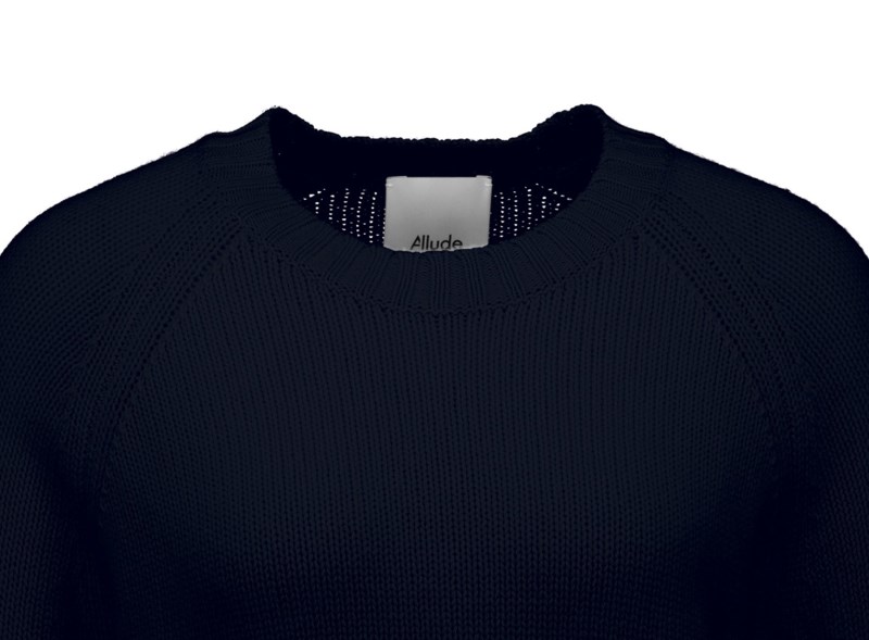 Allude Tröja rd-sweater 1/1 wool blend dam – bild 3