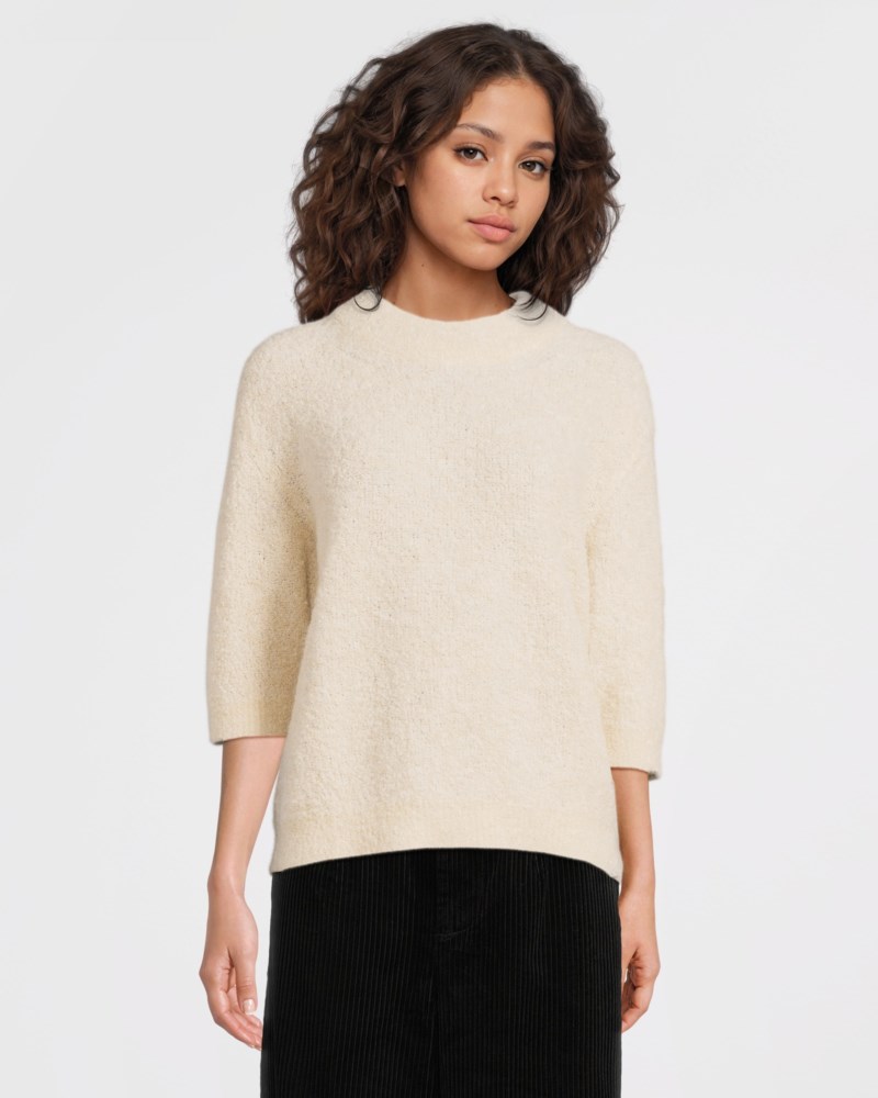Tröja fluffy boucle chalk melange 2