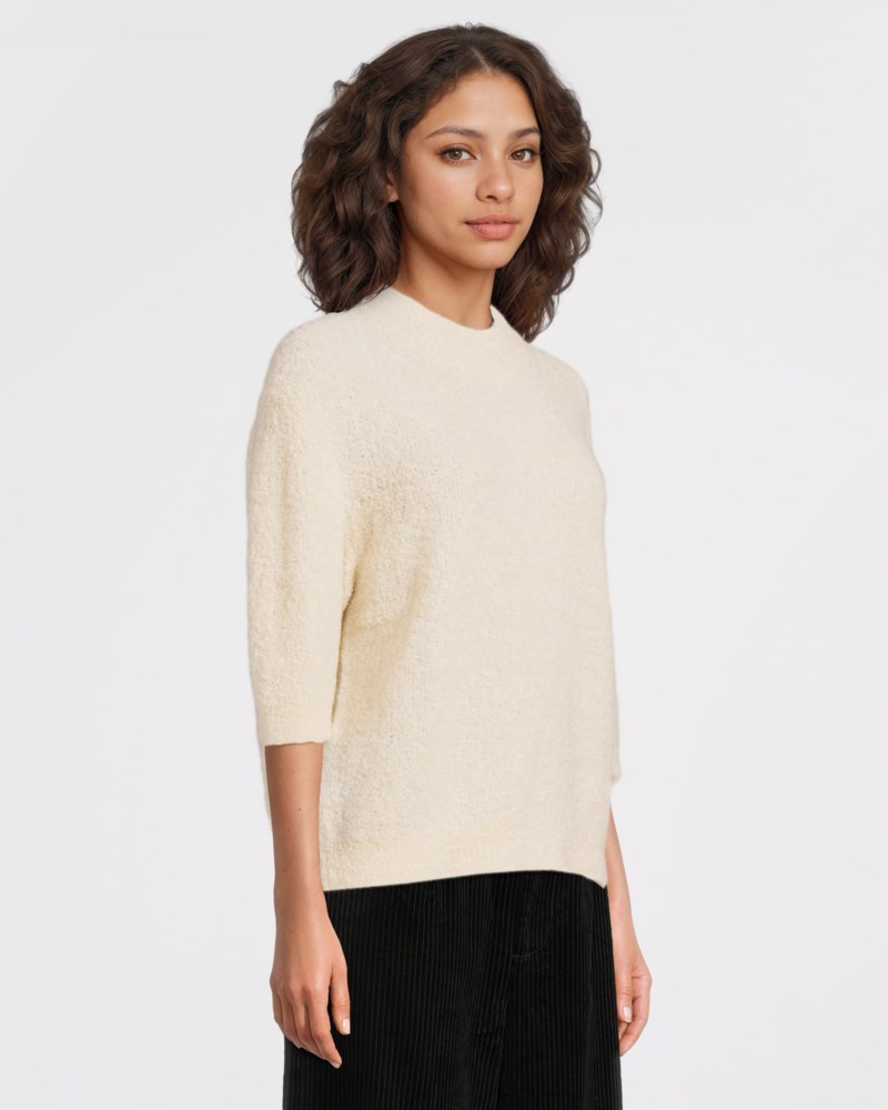 Tröja fluffy boucle chalk melange 3