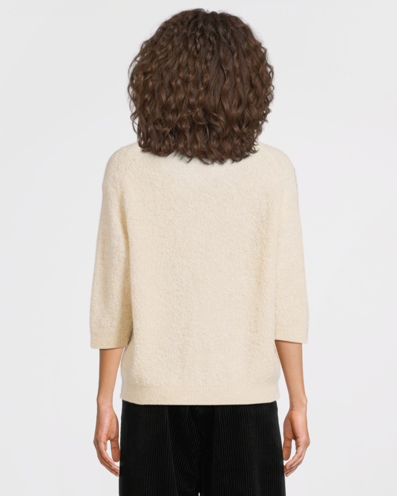 Tröja fluffy boucle chalk melange 4
